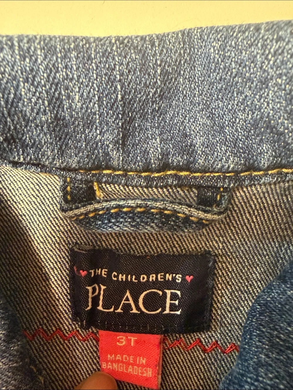 The Children's Place Blue Denim Jacket with Kansas City Chiefs Appliqué